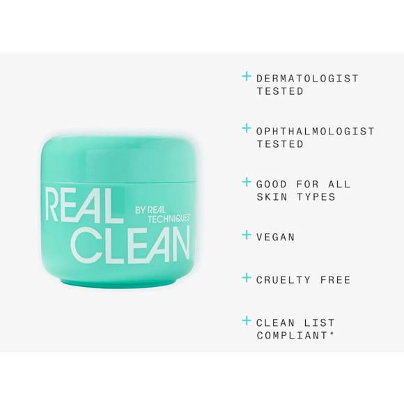 Real Techniques Real Clean Face Erase Makeup Removing Balm NIB 2 OZ - Picture 2 of 7